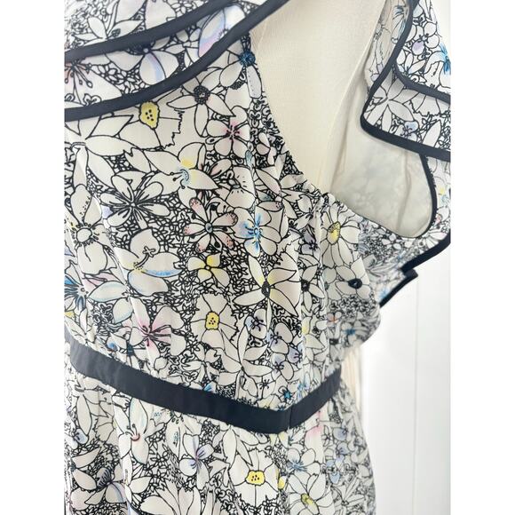 Likely Contour Daisy One Shoulder Ruffle Dress Size 12 White - Picture 5 of 9